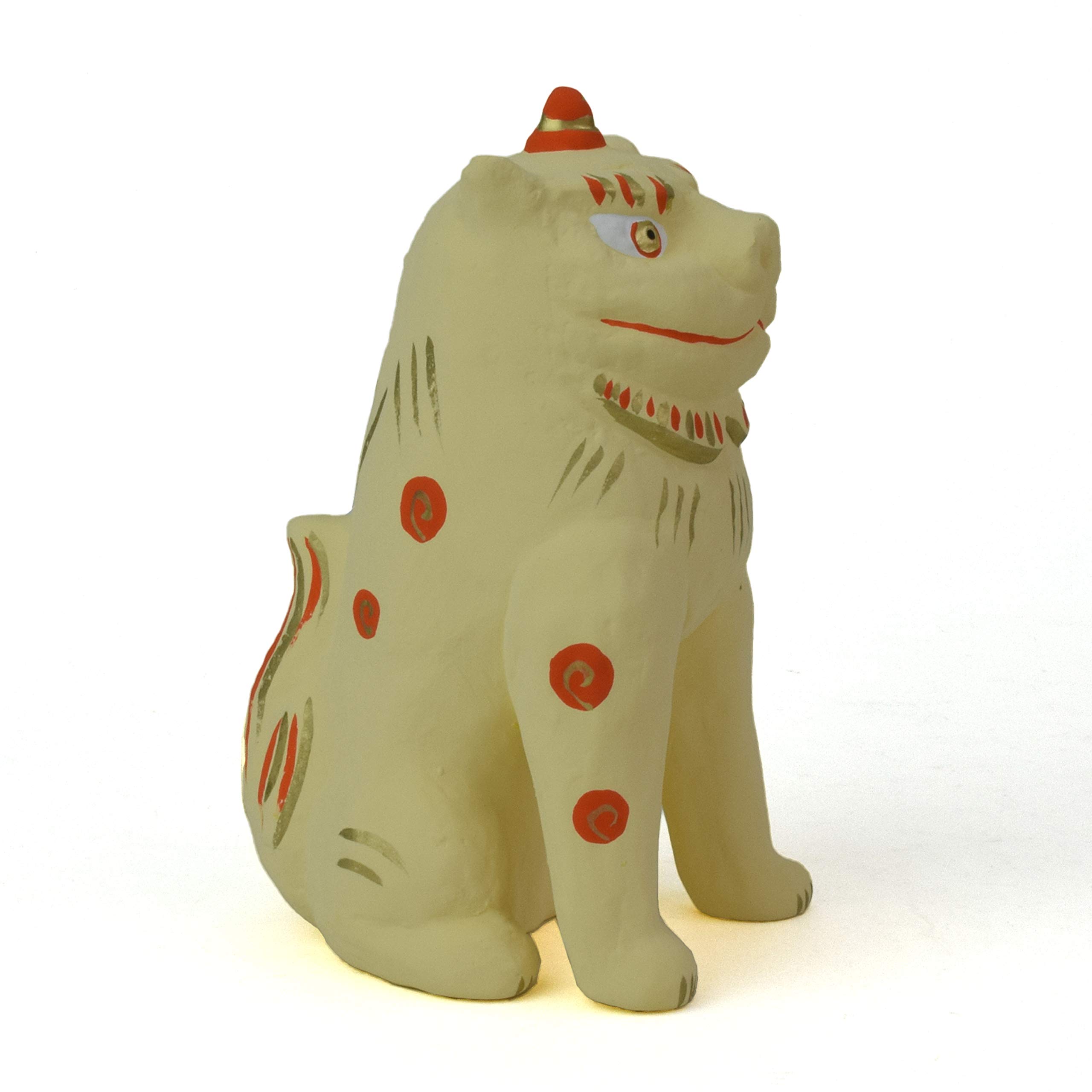 G113 Figurine Object Seto Komainu Large Dignified Look
